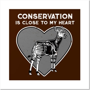 Okapi Conservation Heart Posters and Art